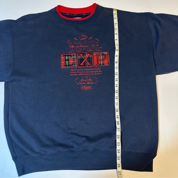 Vintage 90s Express EXP Athletique Sweatshirt Sz XS Oversized - Picture 5 of 7
